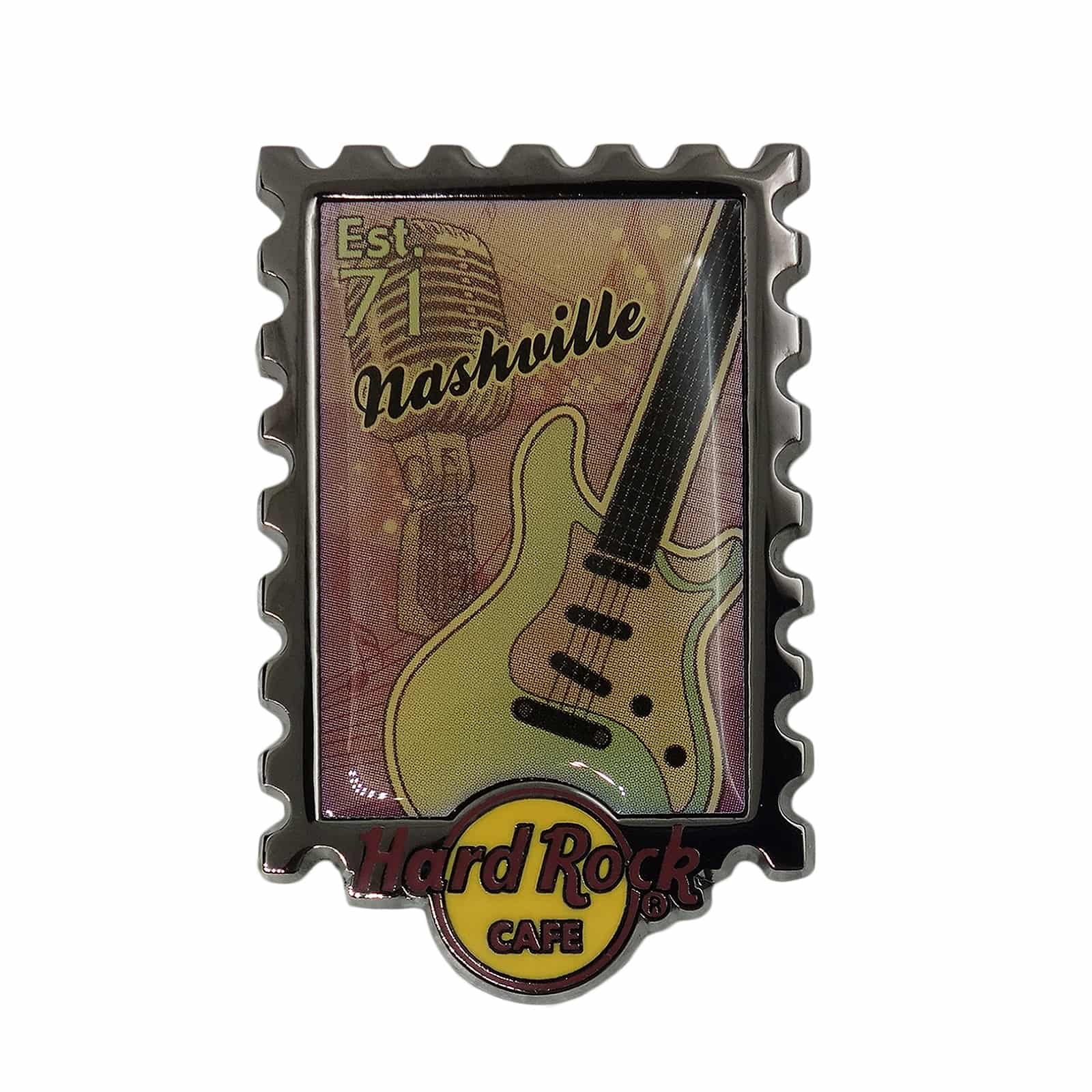 Hard Rock CAFE 切手型 ピンズ ハードロックカフェ NASHVILLE 留め具付き