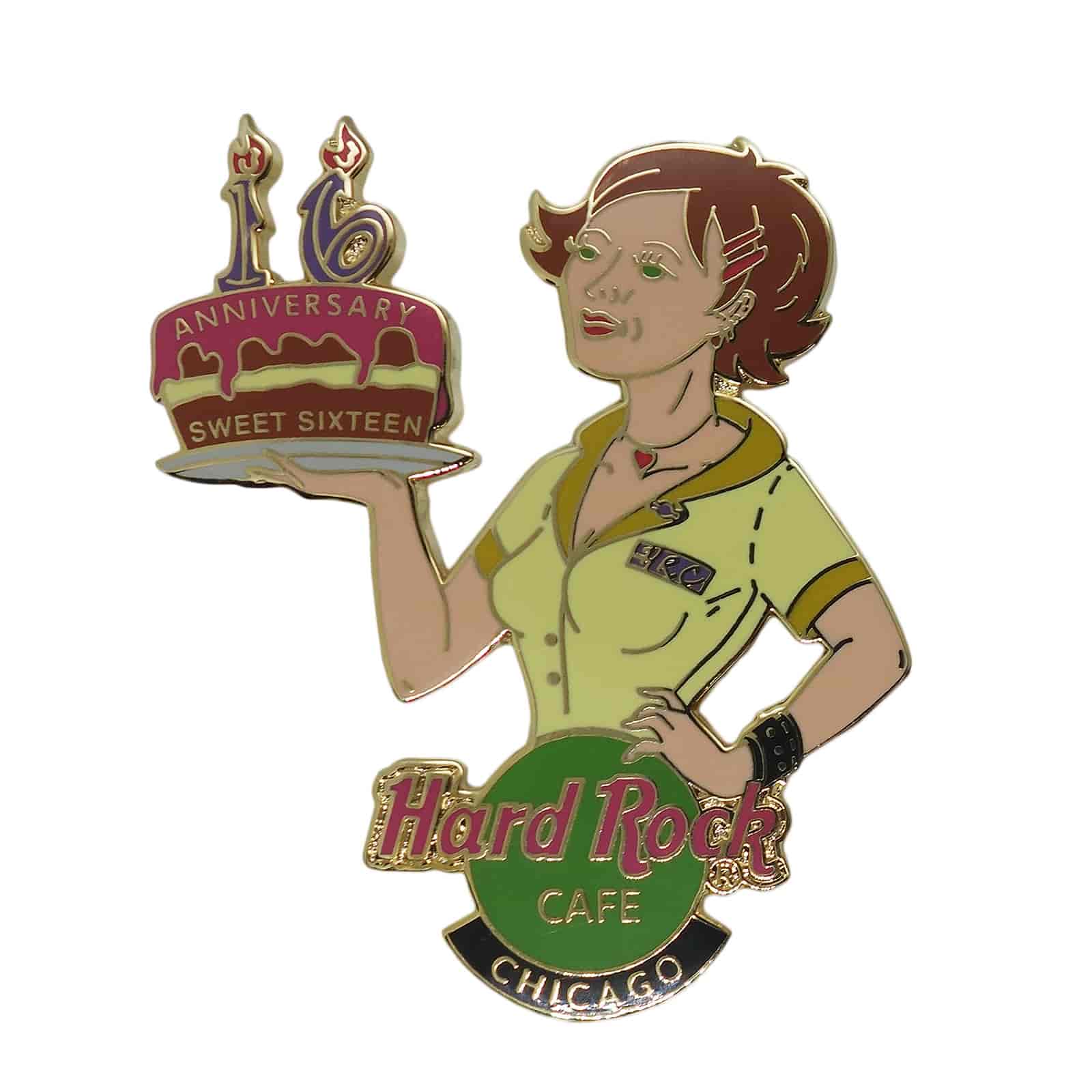 Hard Rock CAFE ウェイトレス女性 ピンズ ハードロックカフェ CHICAGO