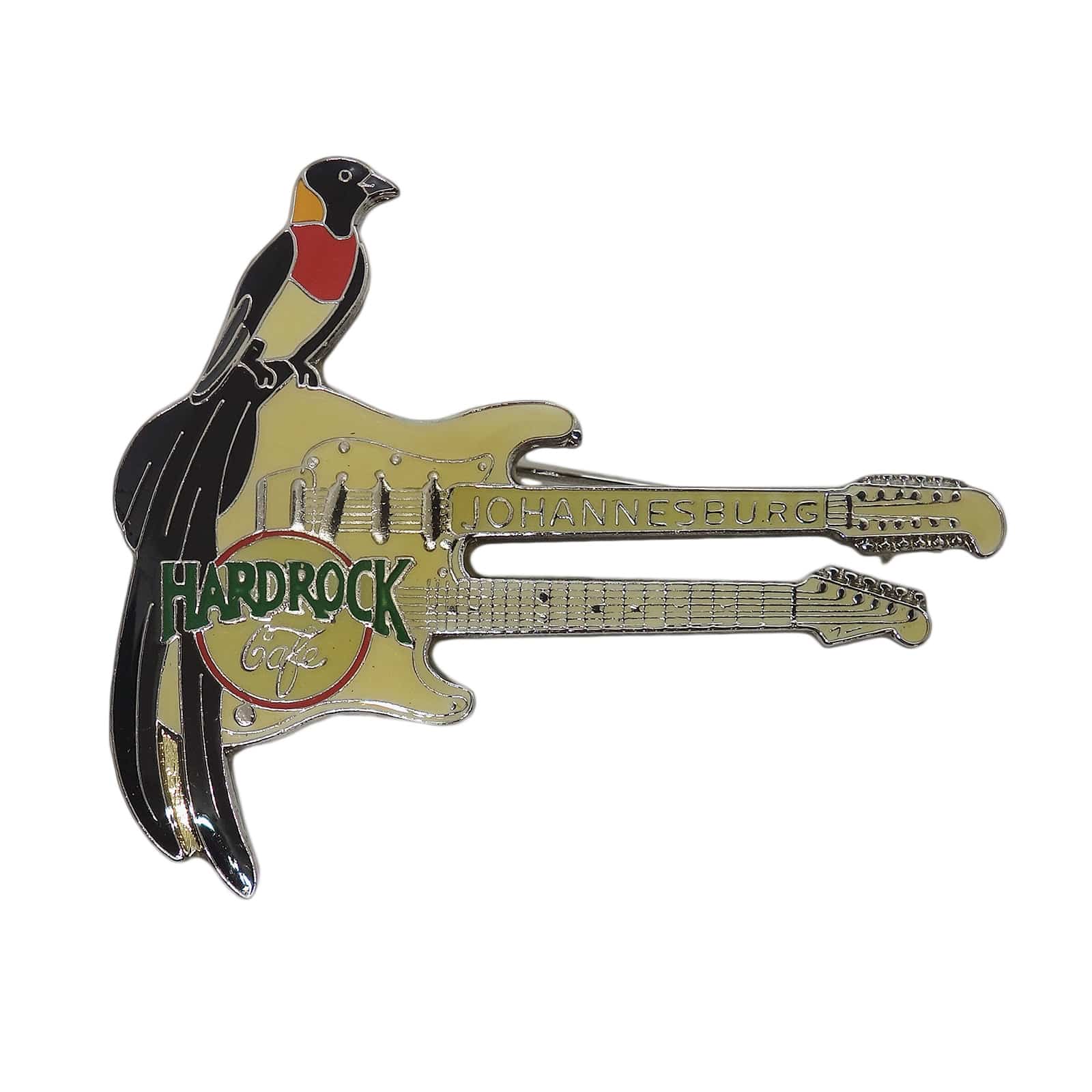 Hard Rock CAFE 鳥 ギター ブローチ ハードロックカフェ JOHANNESBURG