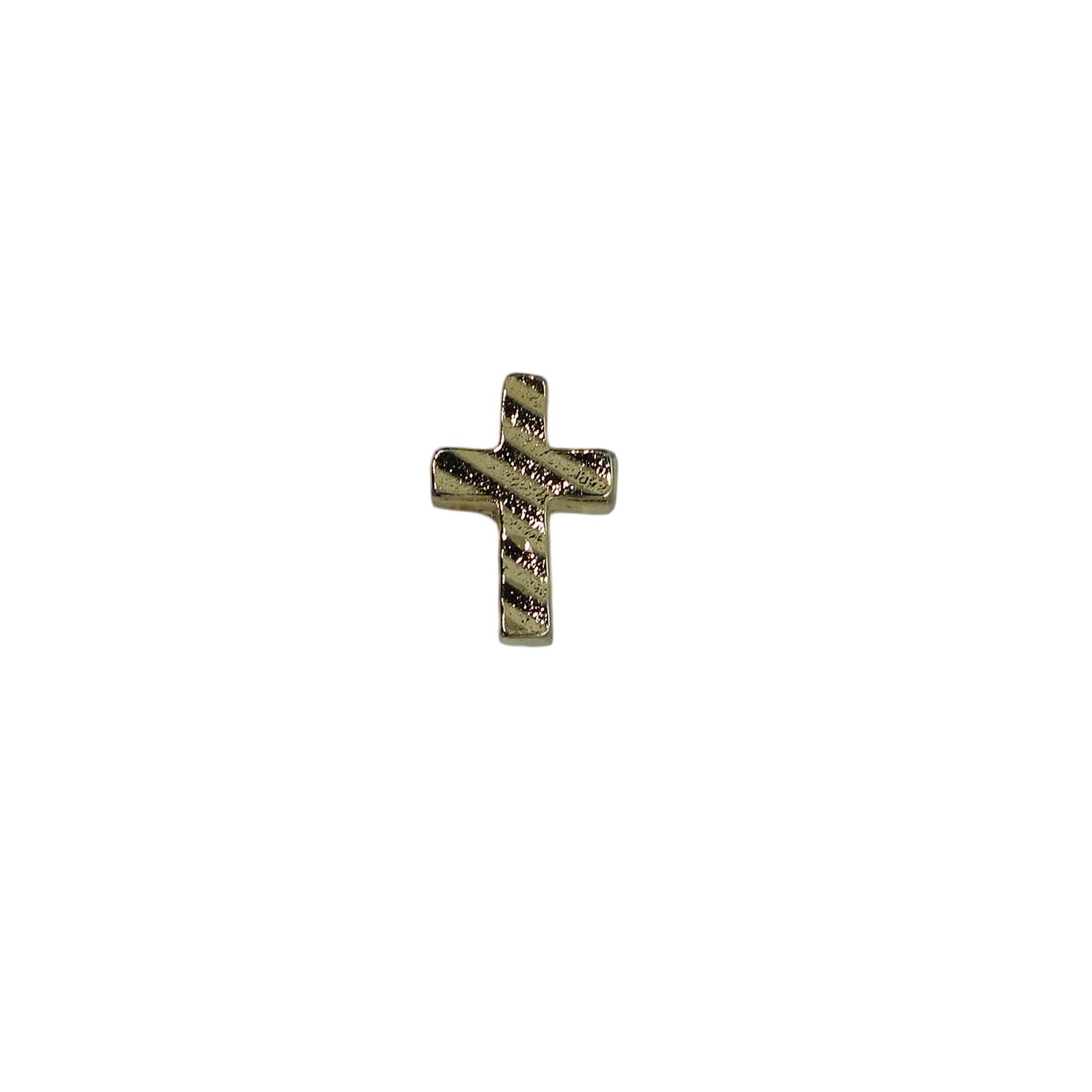 十字架 ピンズ 金色 クロス 小型 留め具付き