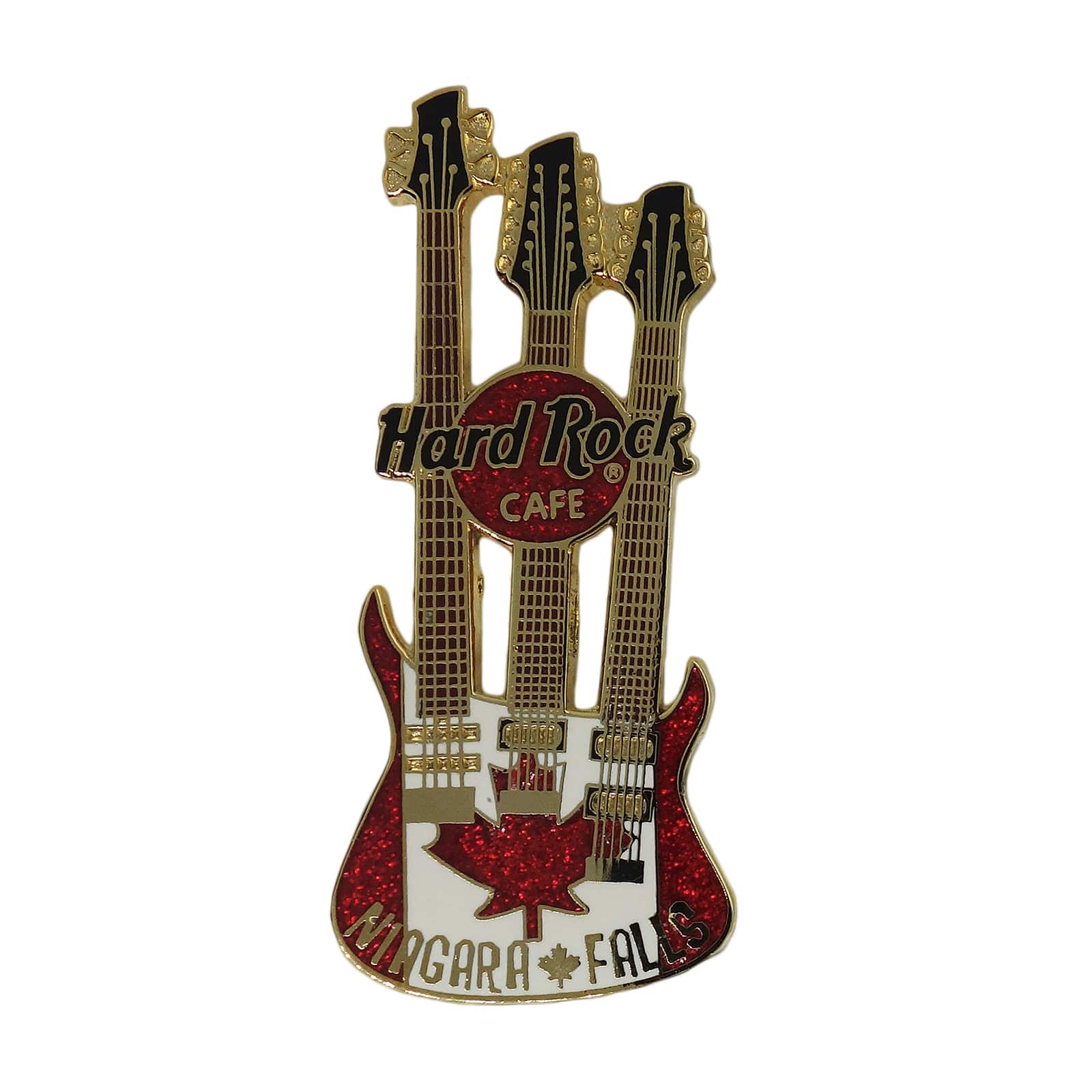 Hard Rock CAFE トリプルネックギター ピンズ ハードロックカフェ 留め具付き