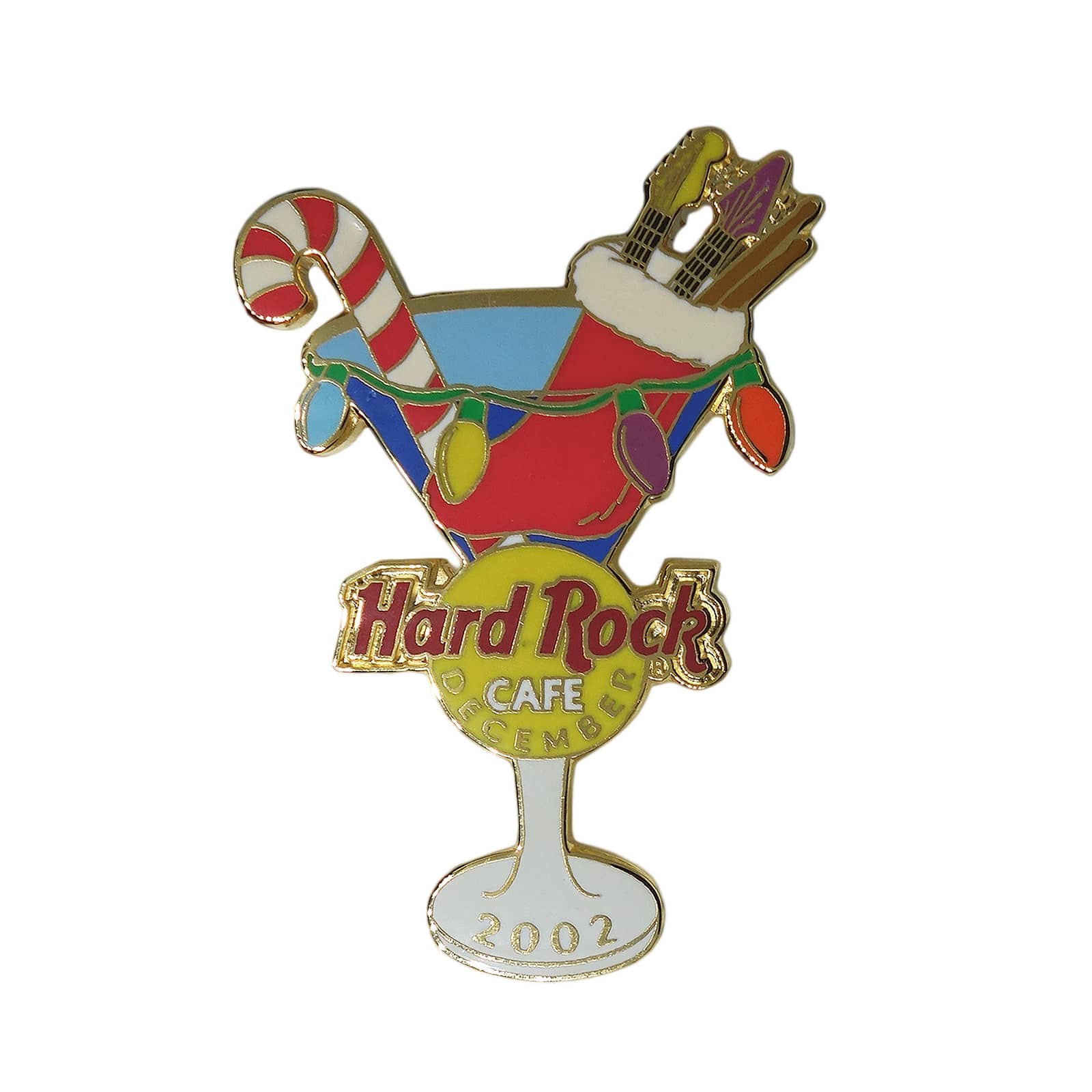 Hard Rock CAFE クリスマス カクテルグラス ピンズ ハードロックカフェ 留め具付き