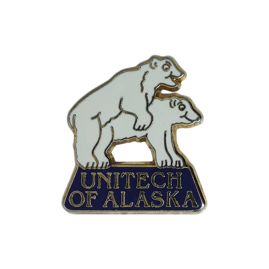 UNITECH OF ALASKA ピンズ シロクマ 留め具付き