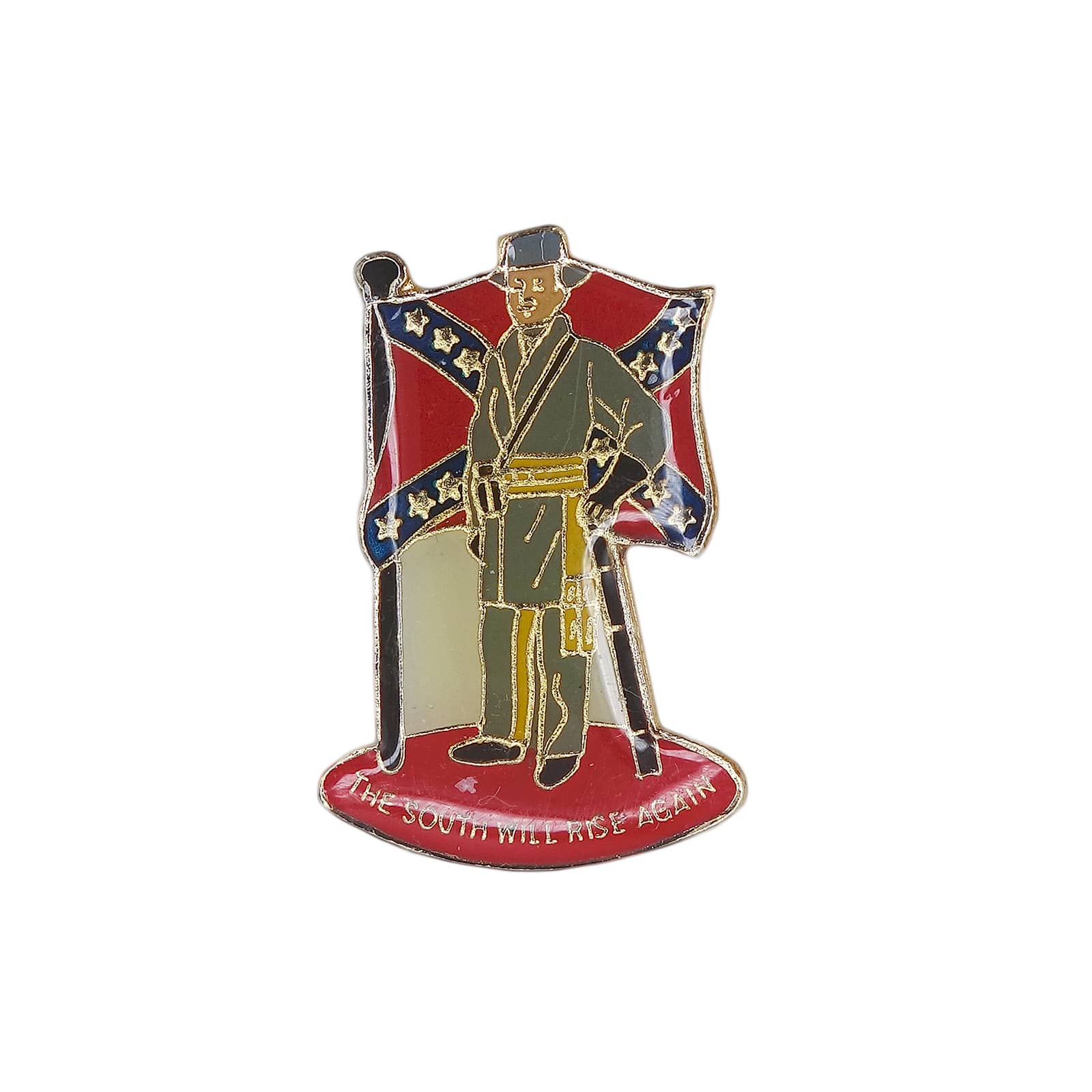 THE SOUTH WILL RISE AGAIN 南軍旗と兵士 ピンズ PWII