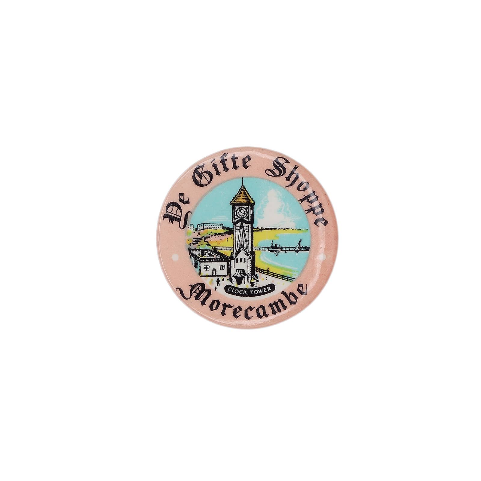 De Gifte Shoppe Morecambe クロックタワー 缶バッジ バッチ