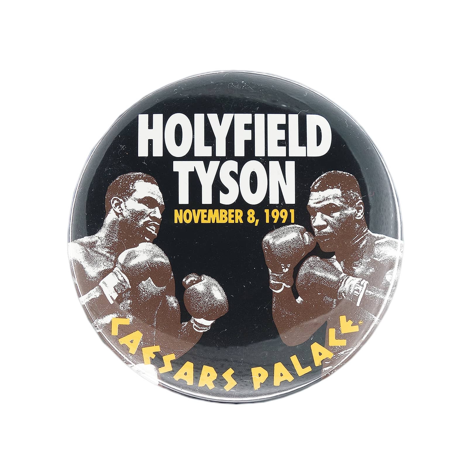 ホリフィールド vs タイソン ボクシング 缶バッジ CAESARS PALACE