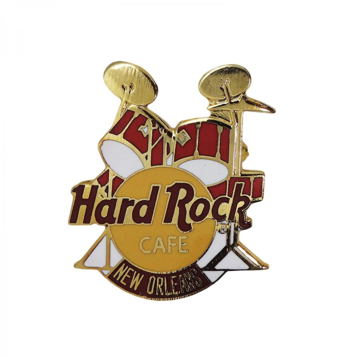 Hard Rock CAFE ドラム 赤 ブローチ ハードロックカフェ NEW ORLEANS