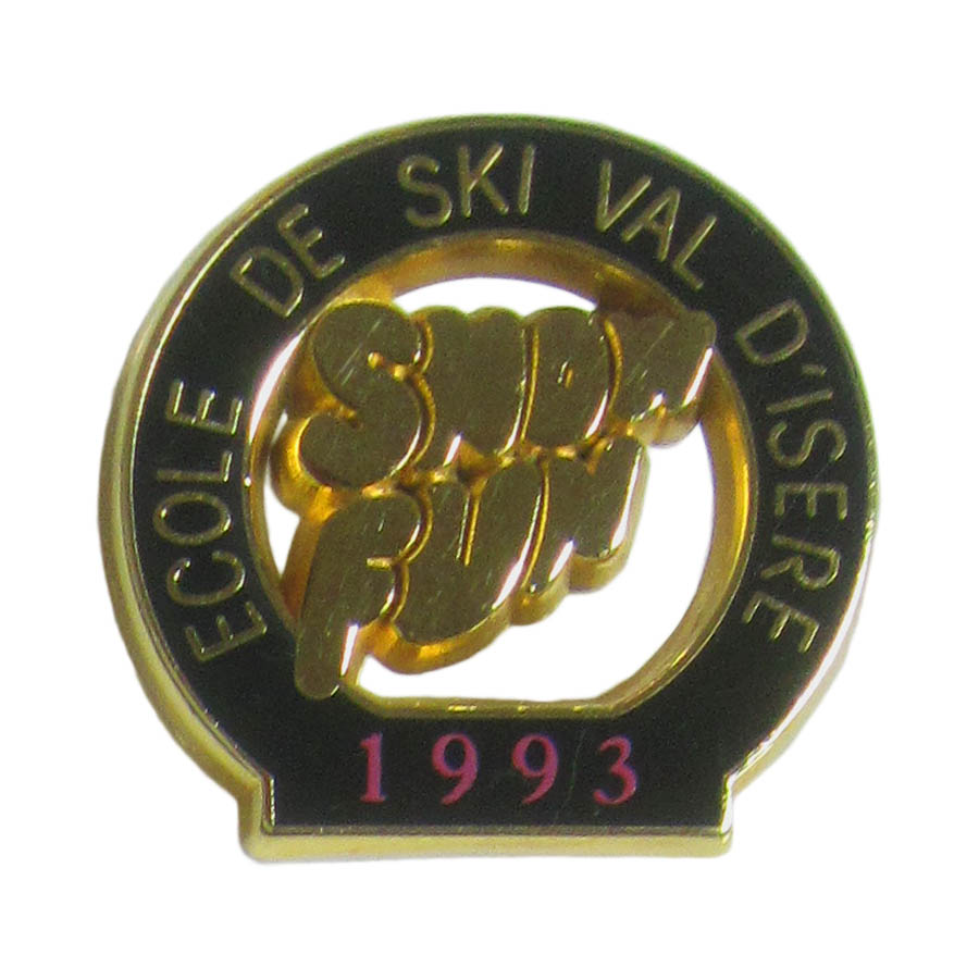 ピンズ スキー&スノーボード スクール フランス Val d'Isère 留め具付き レトロ