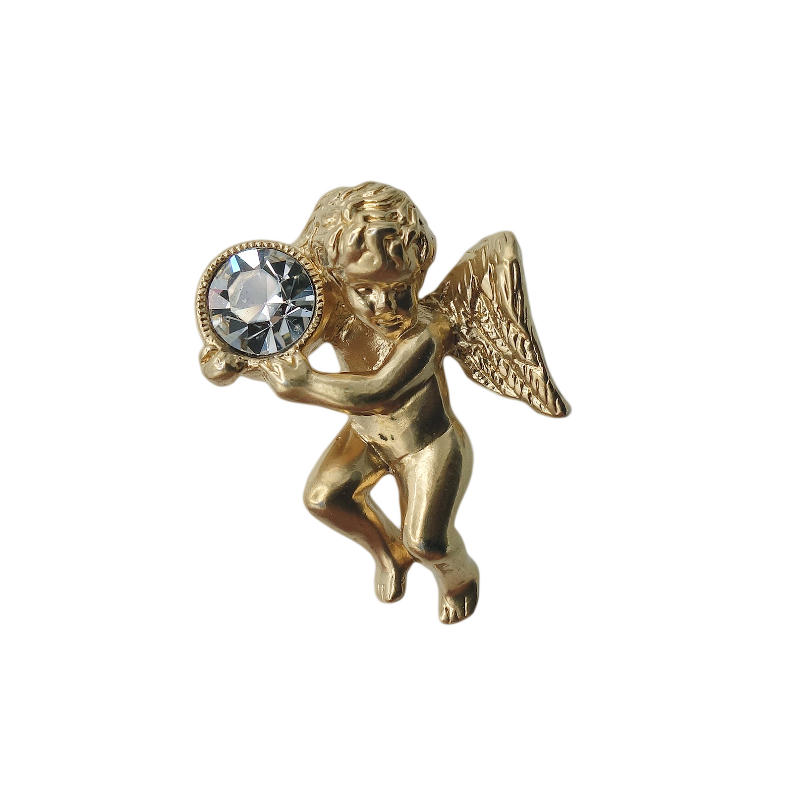 AVON エンジェル ピンズ 天使 ラインストーン 金色 エイボン