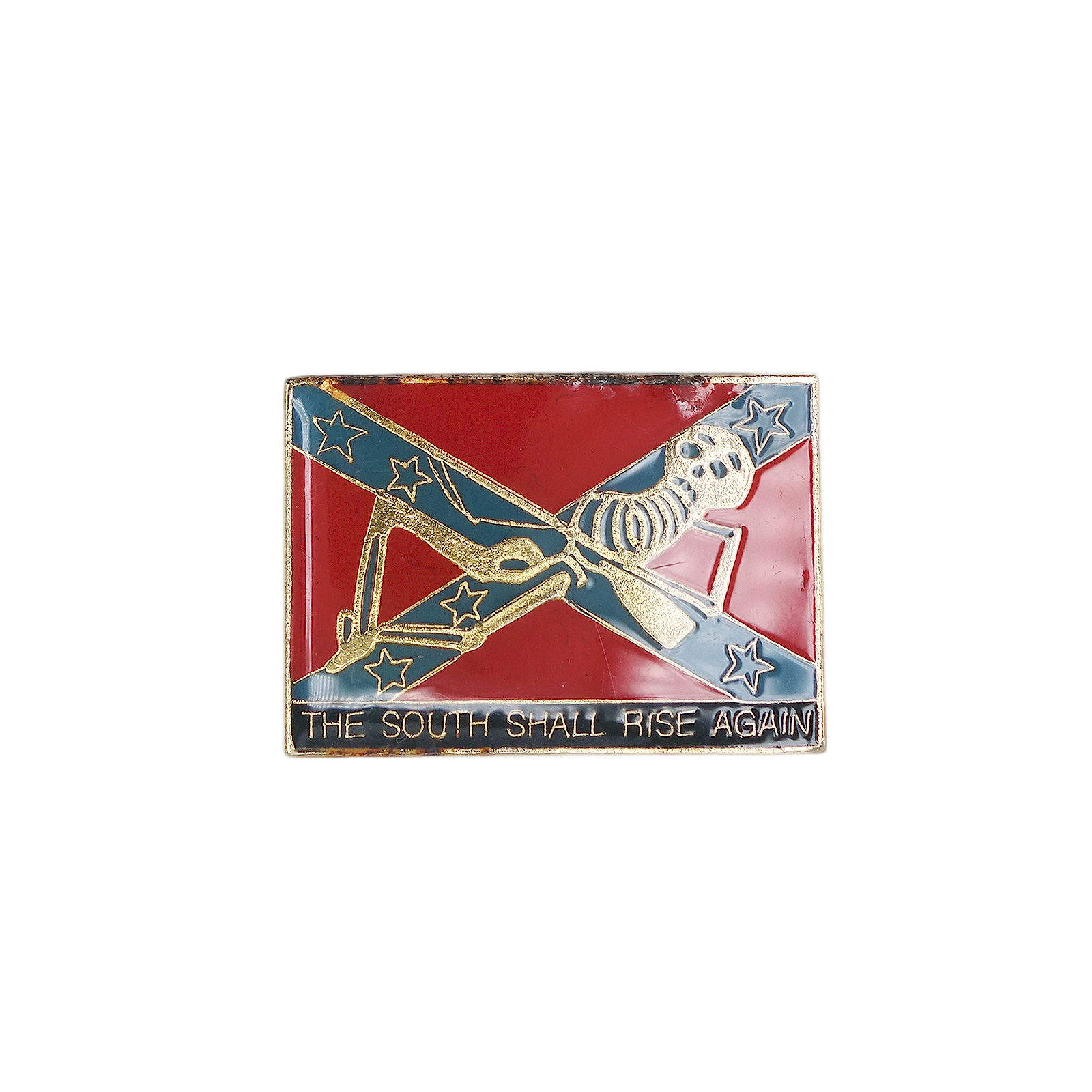 THE SOUTH SHALL RISE AGAIN 南軍旗とスカル ピンズ PWII