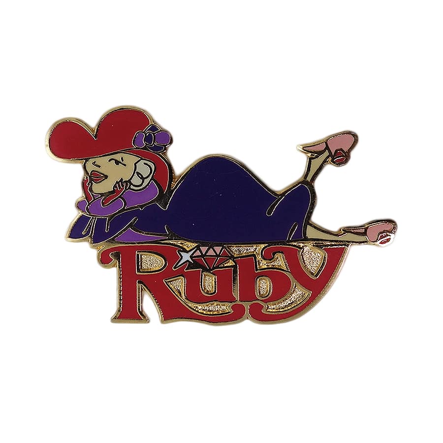 Red Hat Society ピンズ 貴婦人 女性 Ruby 留め具付き