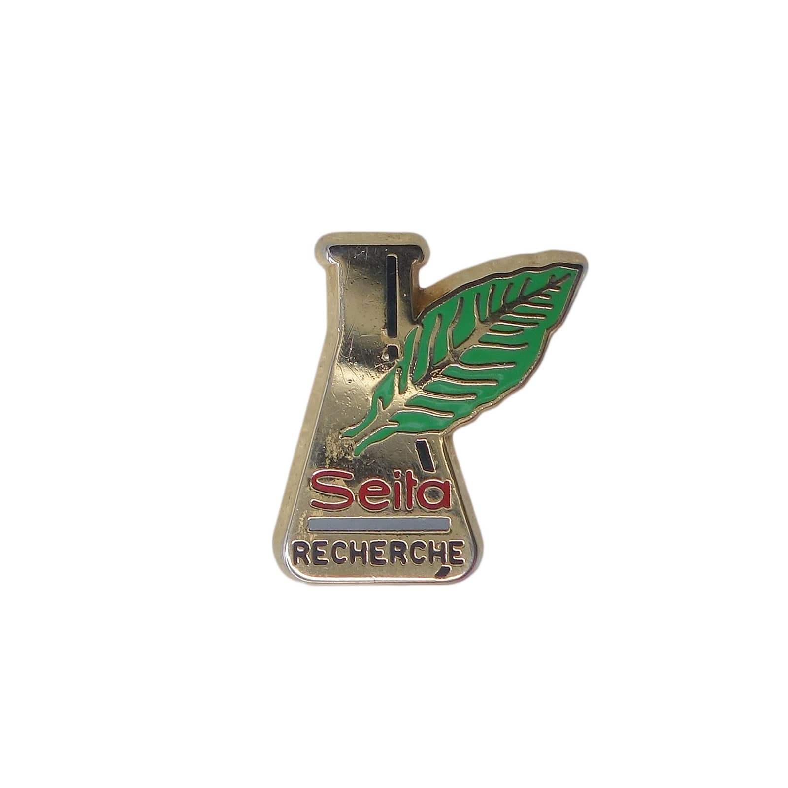 Seita RECHERCHE 三角フラスコとタバコの葉 ピンズ たばこ・マッチ専売公社