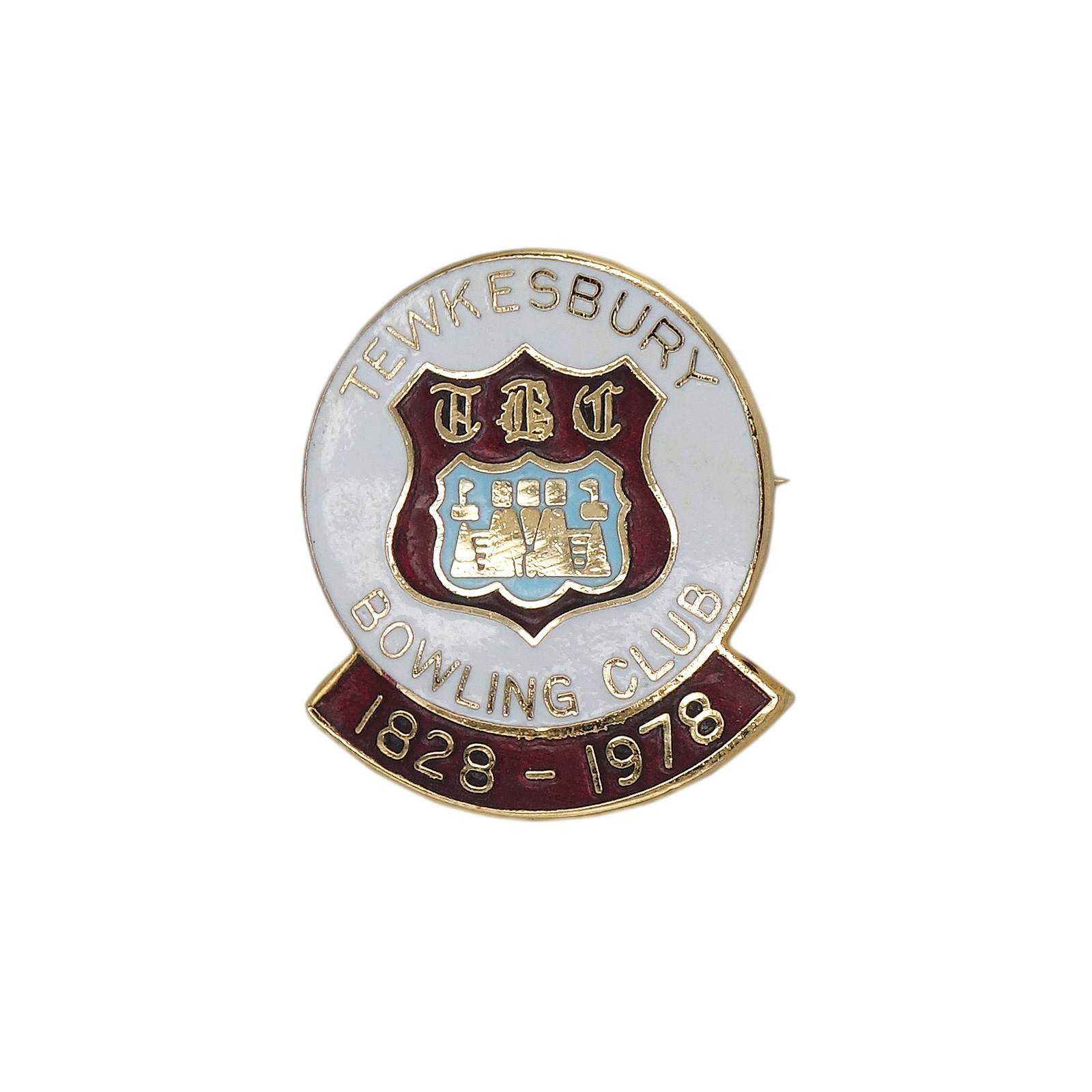 TEWKESBURY BOWLING CLUB ピンバッジ バッチ 英国 ローンボウルズクラブ