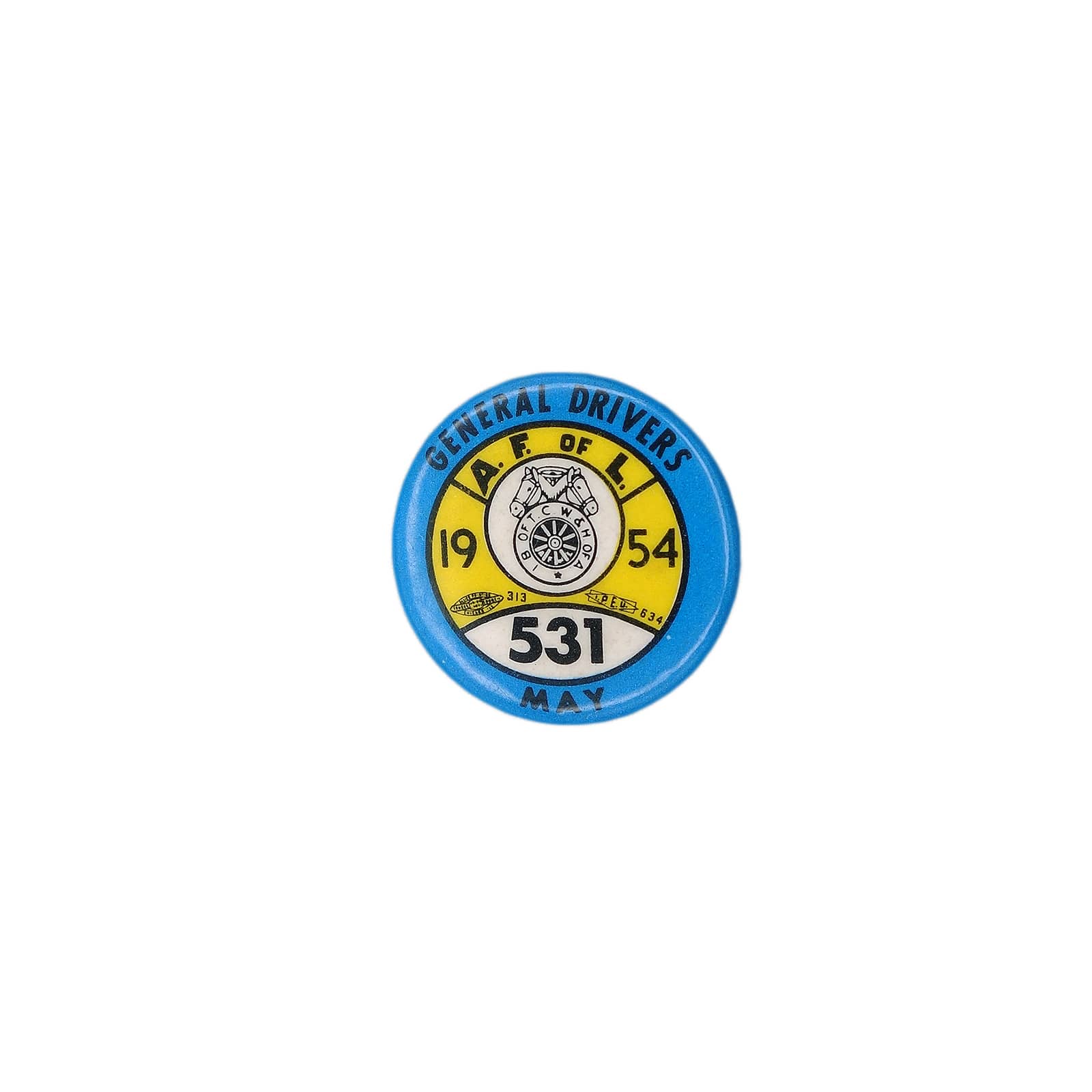 TEAMSTERS UNION 1954年 ビンテージ 缶バッジ バッチ