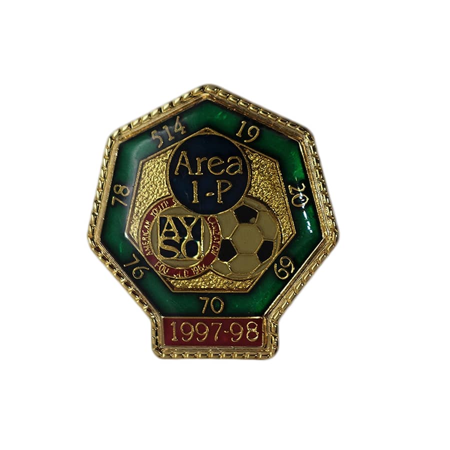 Area 1-P AYSO ピンズ アメリカンユースサッカー組織 留め具付き