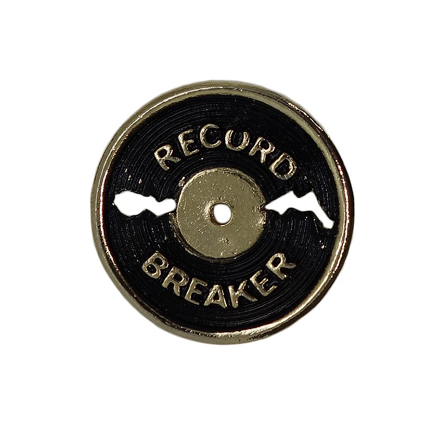 RECORD BREAKER ピンズ レコード 留め具付き