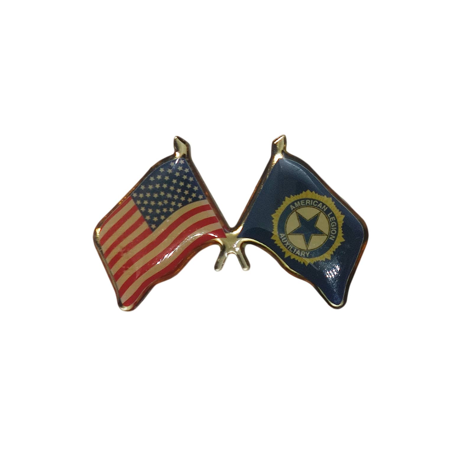 星条旗 × American Legion Auxiliary ピンズ フラッグ 留め具付き