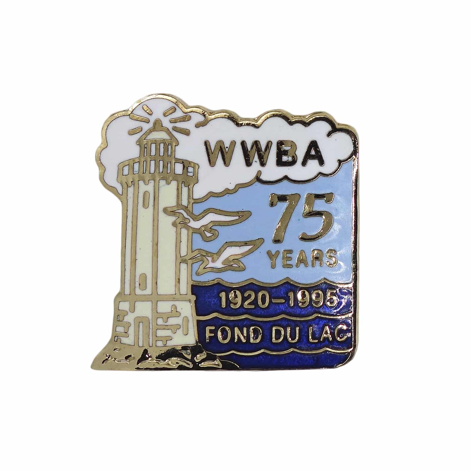 WWBA ボウリング ピンズ 75 YEARS 灯台 FOND DU LAC 留め具付き