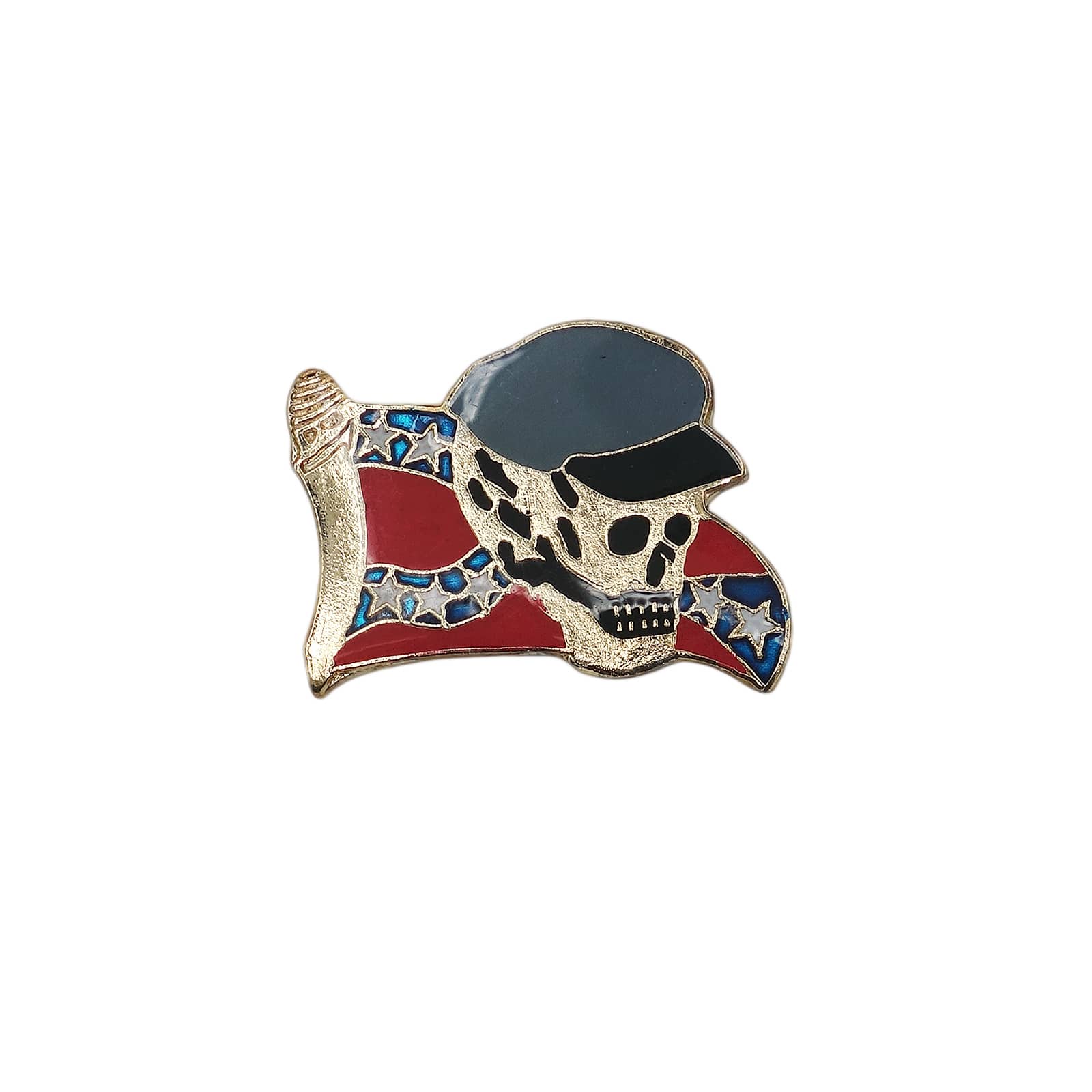 南軍旗とスカル ピンズ PWII