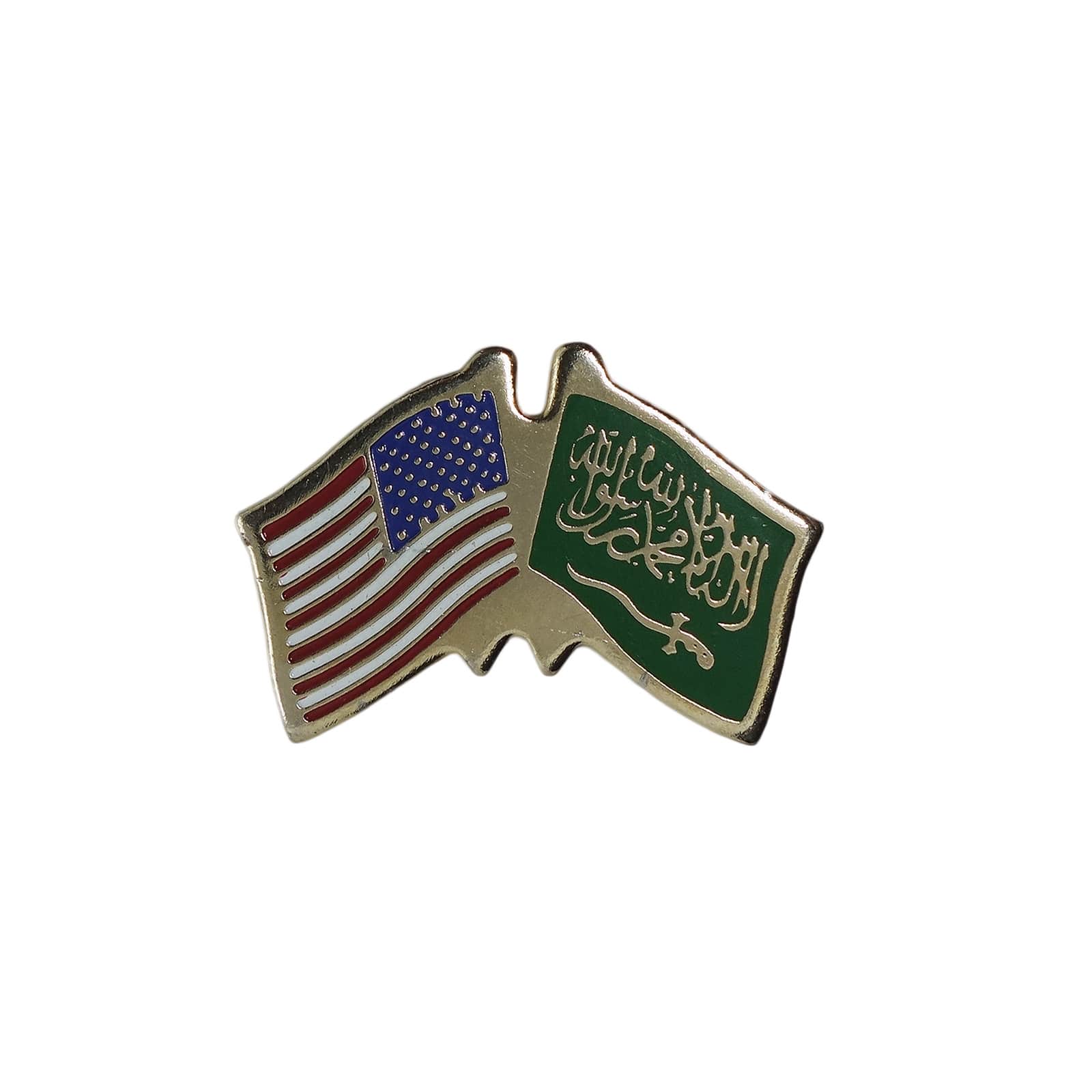 星条旗 × サウジアラビア国旗 ピンズ フラッグ 留め具付き