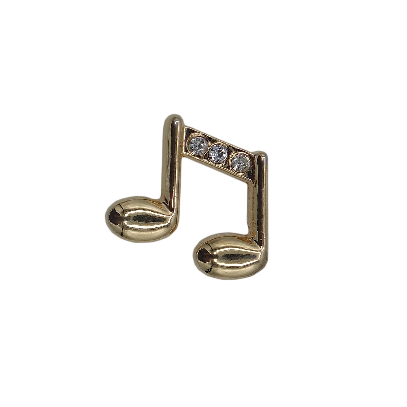 音符 ピンズ 金色 ラインストーン