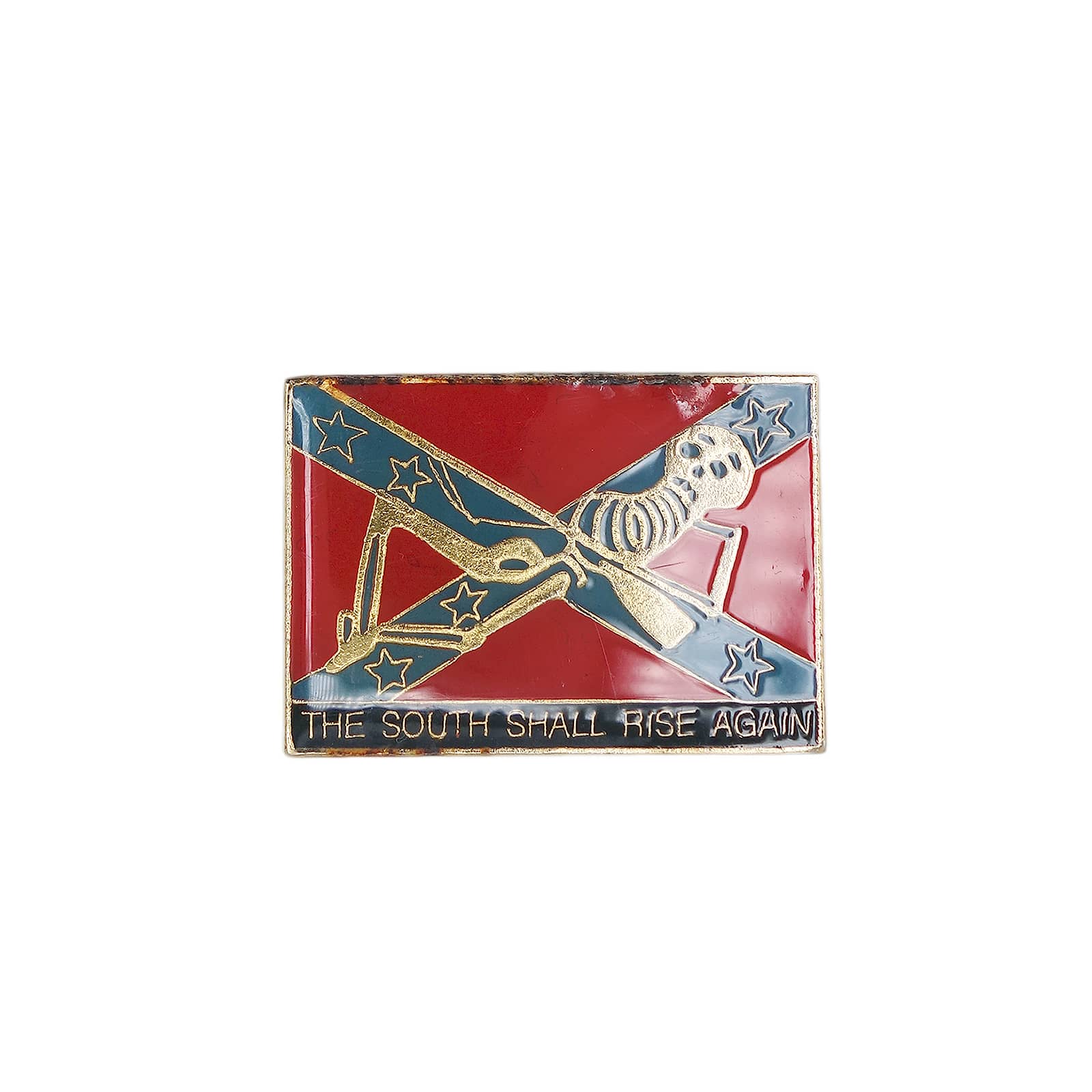 THE SOUTH SHALL RISE AGAIN 南軍旗とスカル ピンズ PWII