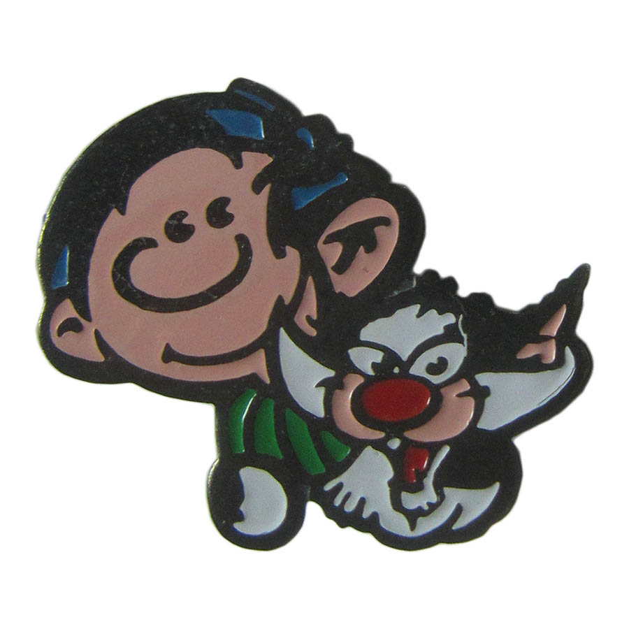 ピンズ コミック 漫画 Gaston 猫と人 キャラクター Andre Franquin 留め具付　