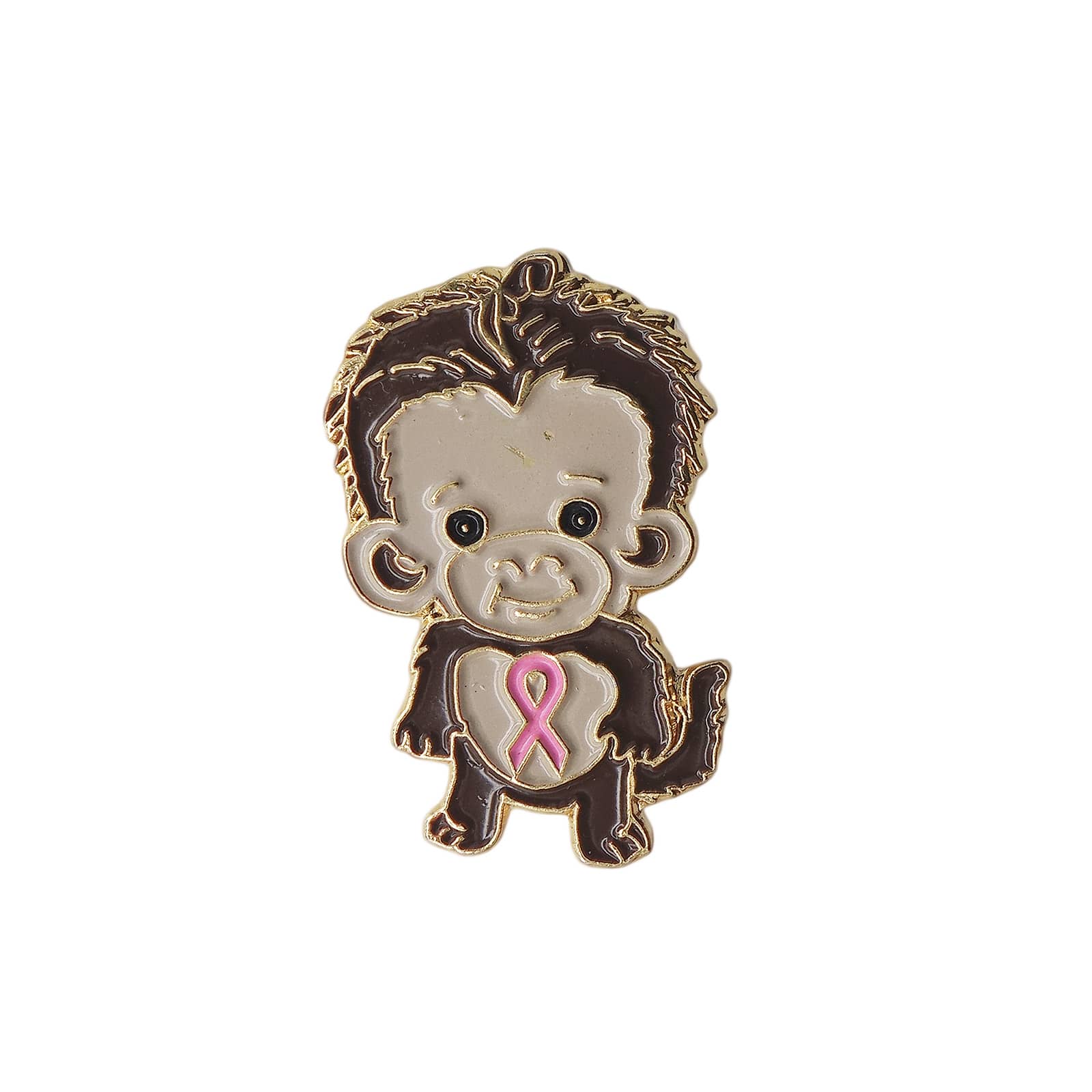 ピンクリボン 乳がん啓発 モンキー ピンズ