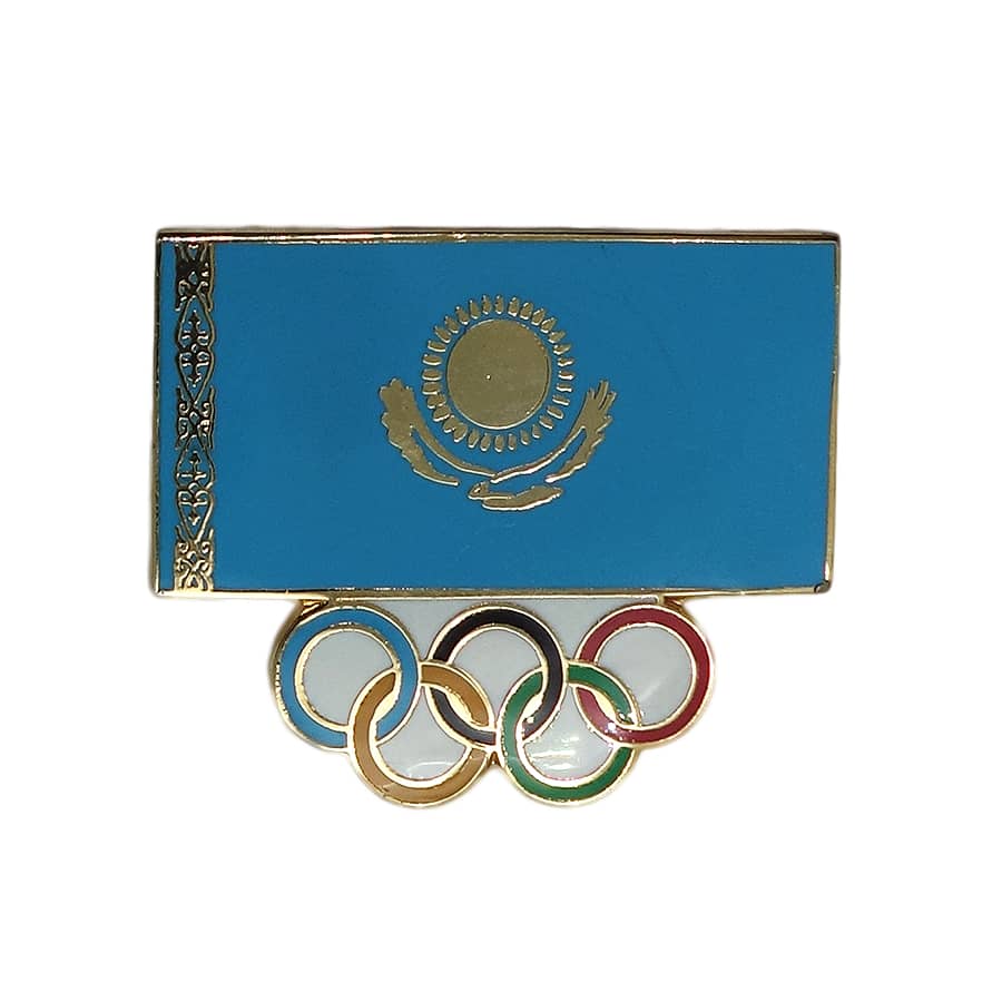 オリンピック カザフスタン 国旗  ピンズ 五輪 留め具付き