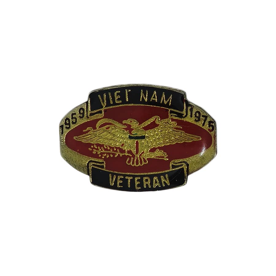 VIETNAM VETERAN ピンズ 退役軍人 留め具付き