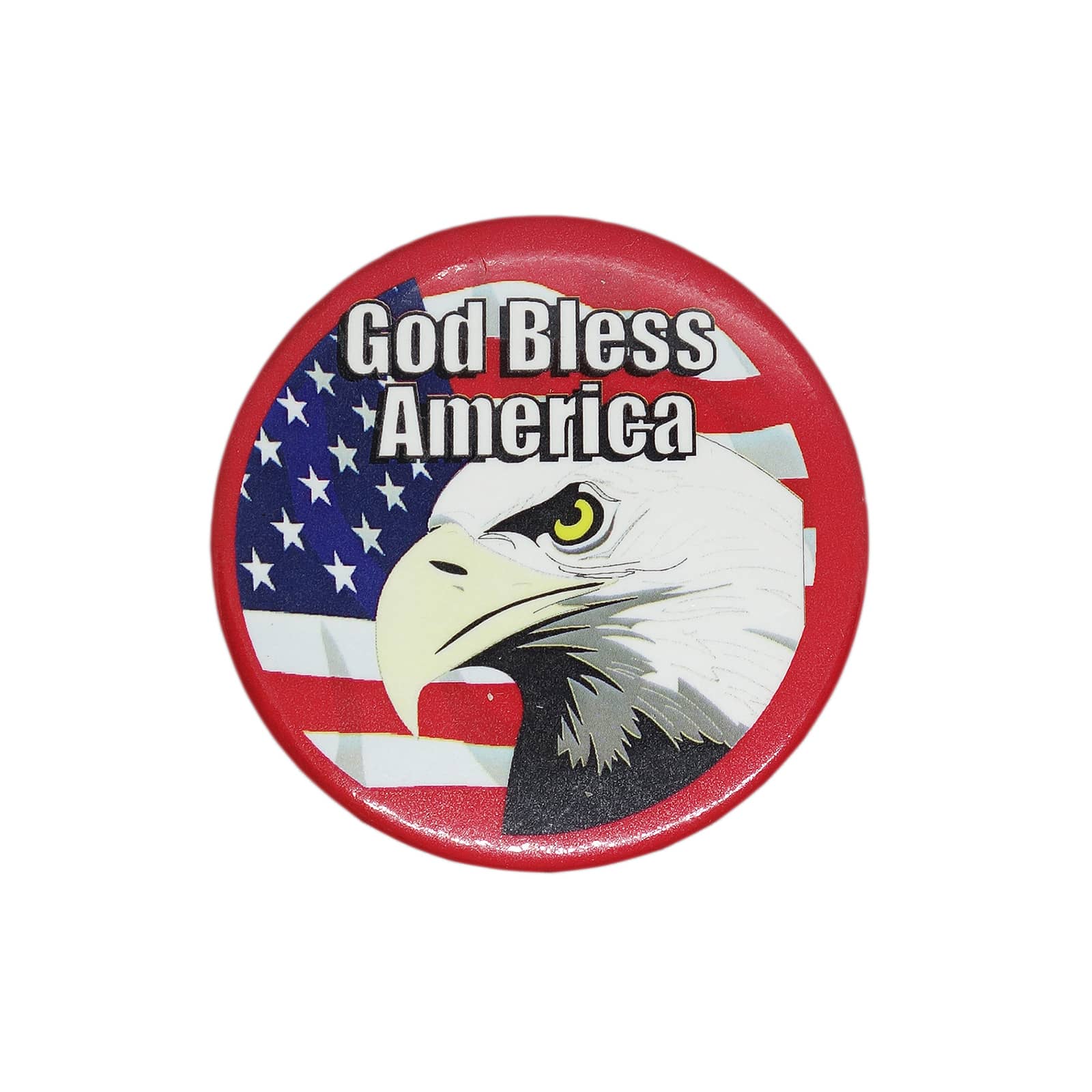 God Bless America 缶バッジ バッチ 星条旗 イーグル