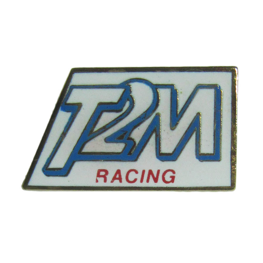 ピンズ T2M RACING ショップロゴ 留め具付き レトロ ピンバッジ