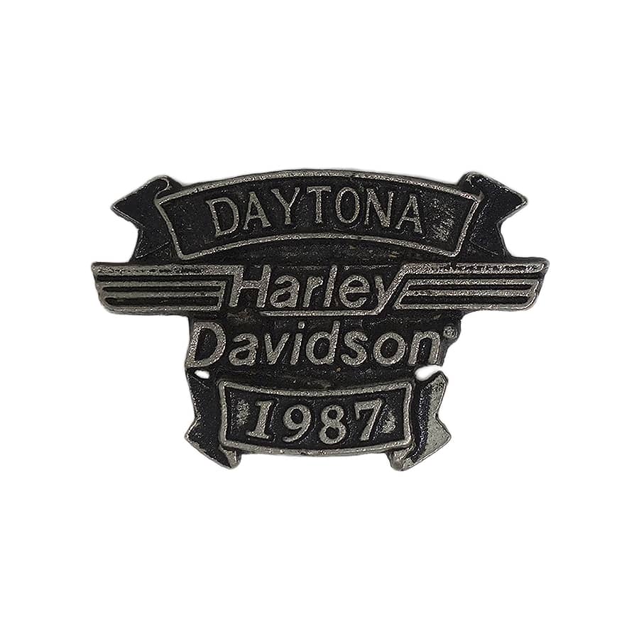 HARLEY-DAVIDSON バイカー ピンズ DAYTONA 1987 ハーレー 留め具付き
