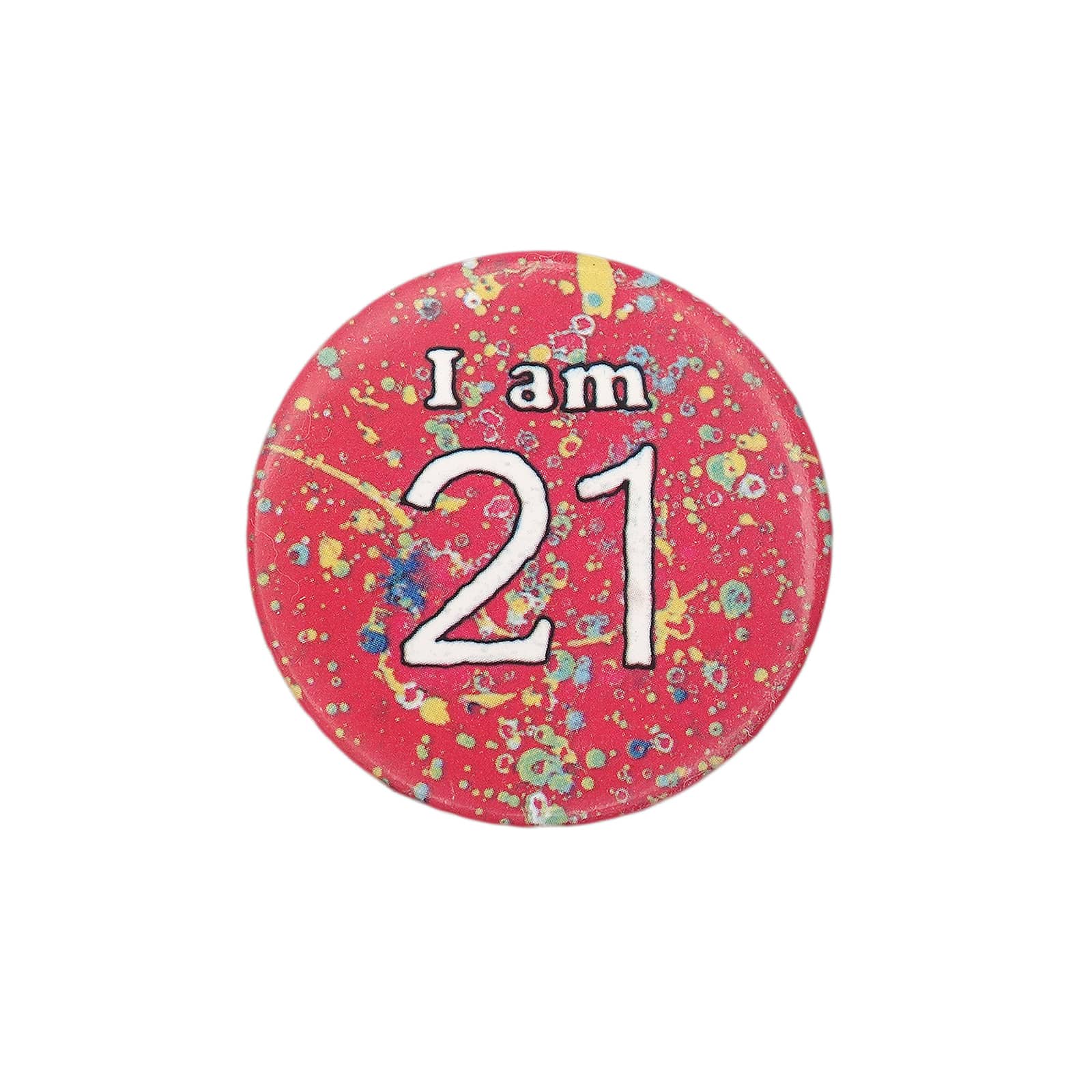 I am 21 缶バッジ バッチ 21歳 誕生日