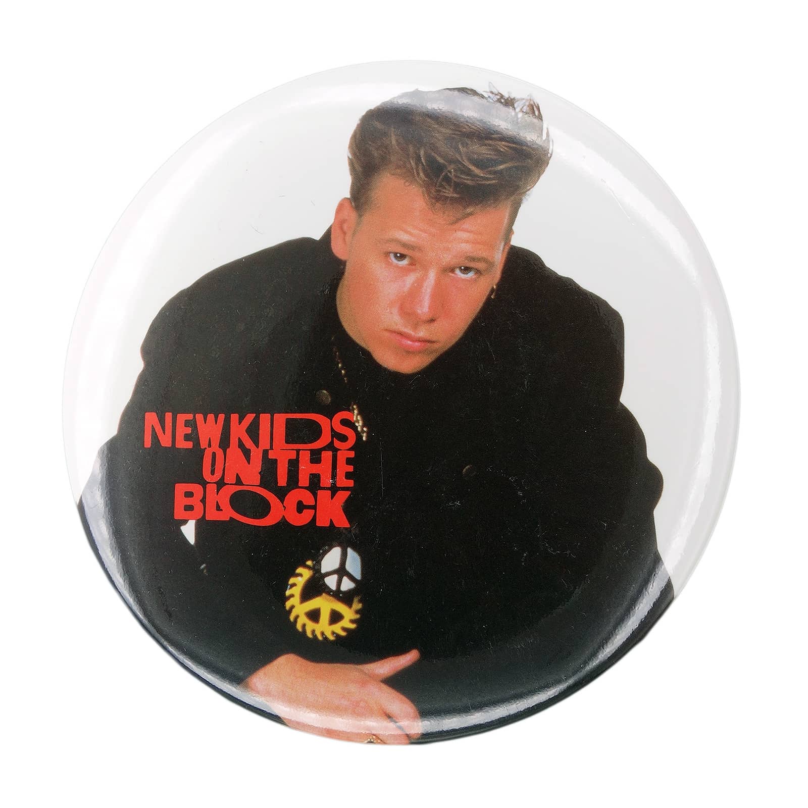 NEW KIDS ON THE BLOCK ドニ― ドでか 缶バッジ バッチ スタンド付き 1989