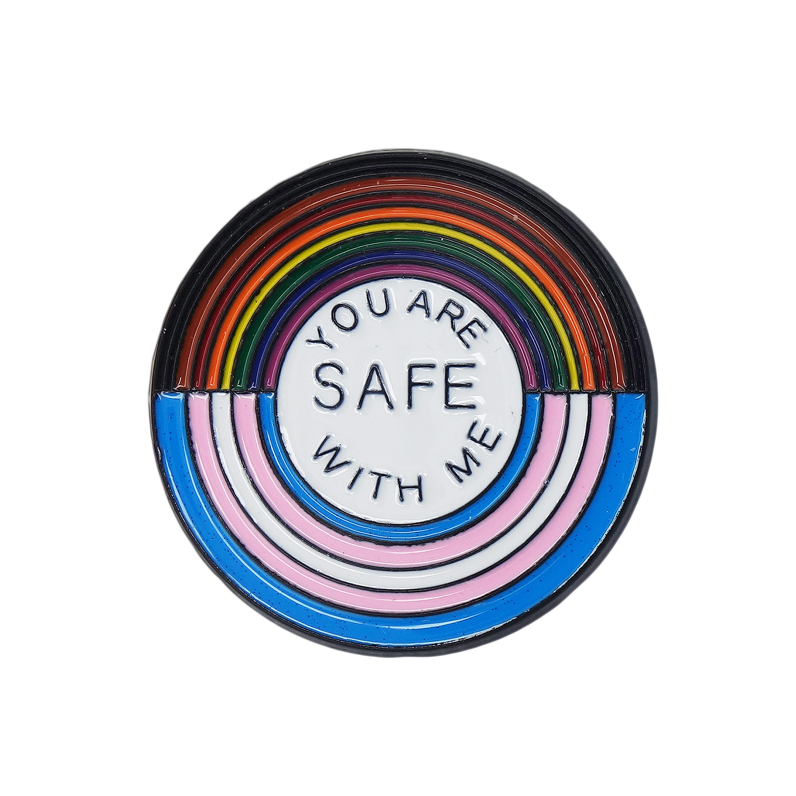 YOU ARE SAFE WITH ME レインボー ピンズ