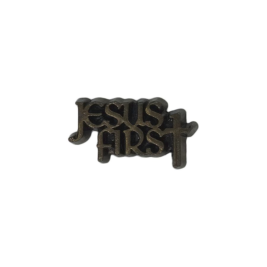 JESUS FIRST ピンズ 十字 クロス 留め具付き