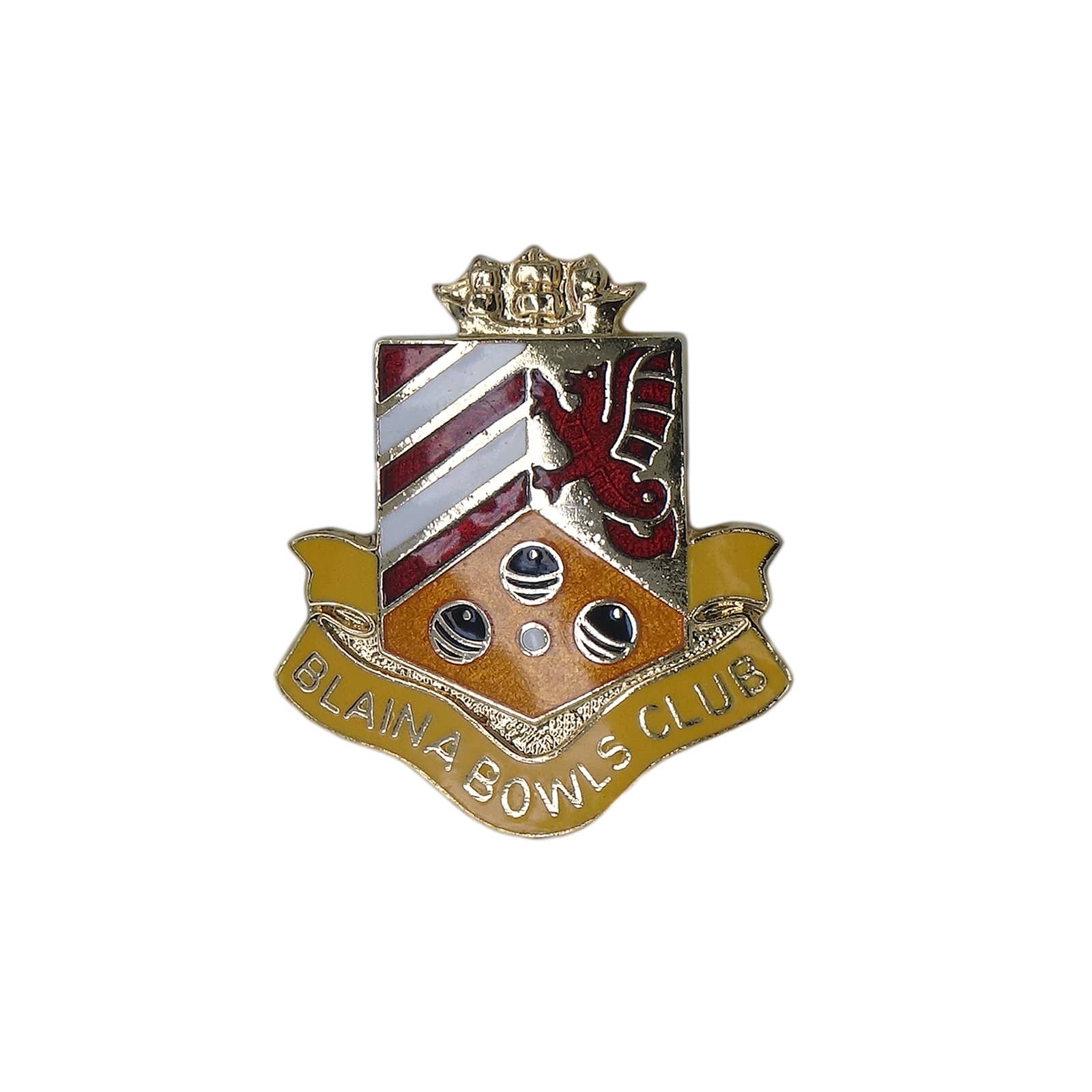 BLAINA BOWLS CLUB ピンバッジ ブローチ 英国 ローンボウルズクラブ