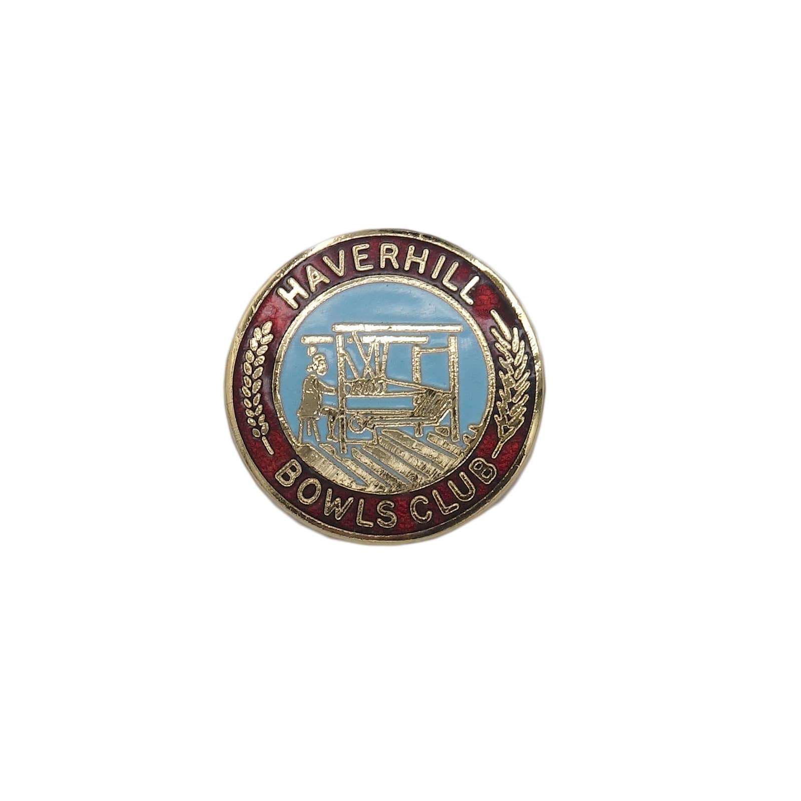 HAVERHILL BOWLS CLUB ピンバッジ ブローチ 英国 ローンボウルズクラブ