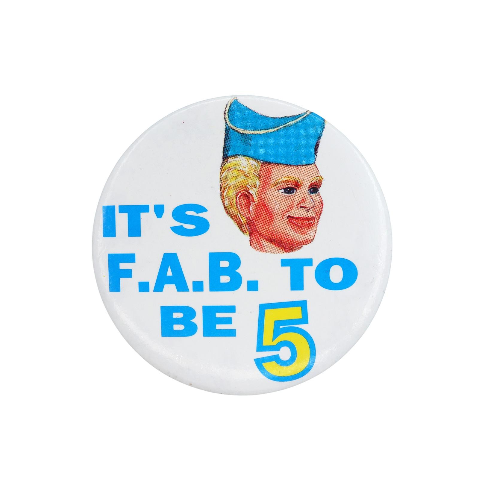 サンダーバード IT'S F.A.B. TO BE 5 ジョン・トレーシー 缶バッジ バッチ 5歳