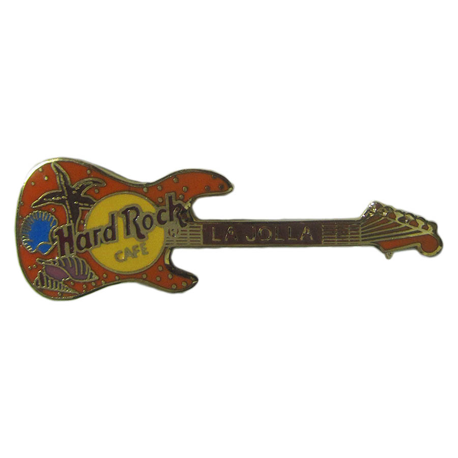 ブローチ ピン Hard Rock CAFE ハードロックカフェ  La Jolla　ギター　貝殻