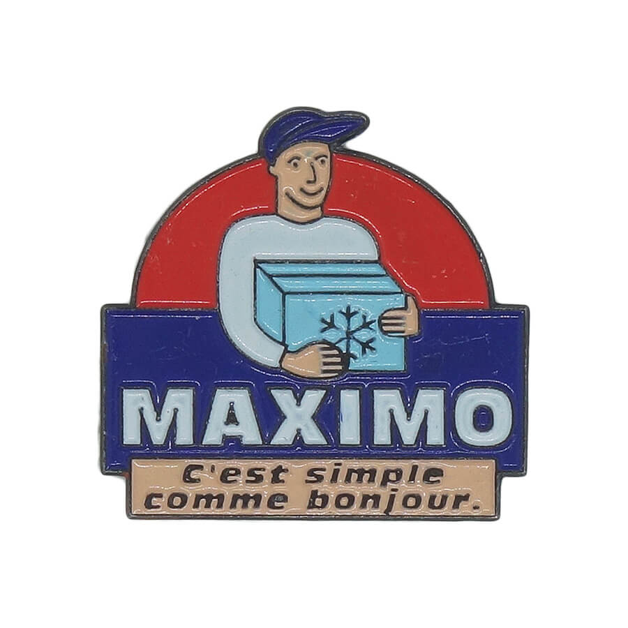 ピンズ MAXIMO 宅配のお兄さん 留め具付き ピンバッジ