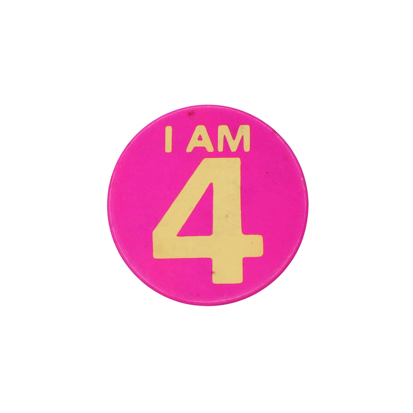 I AM 4 缶バッジ バッチ 4歳 誕生日