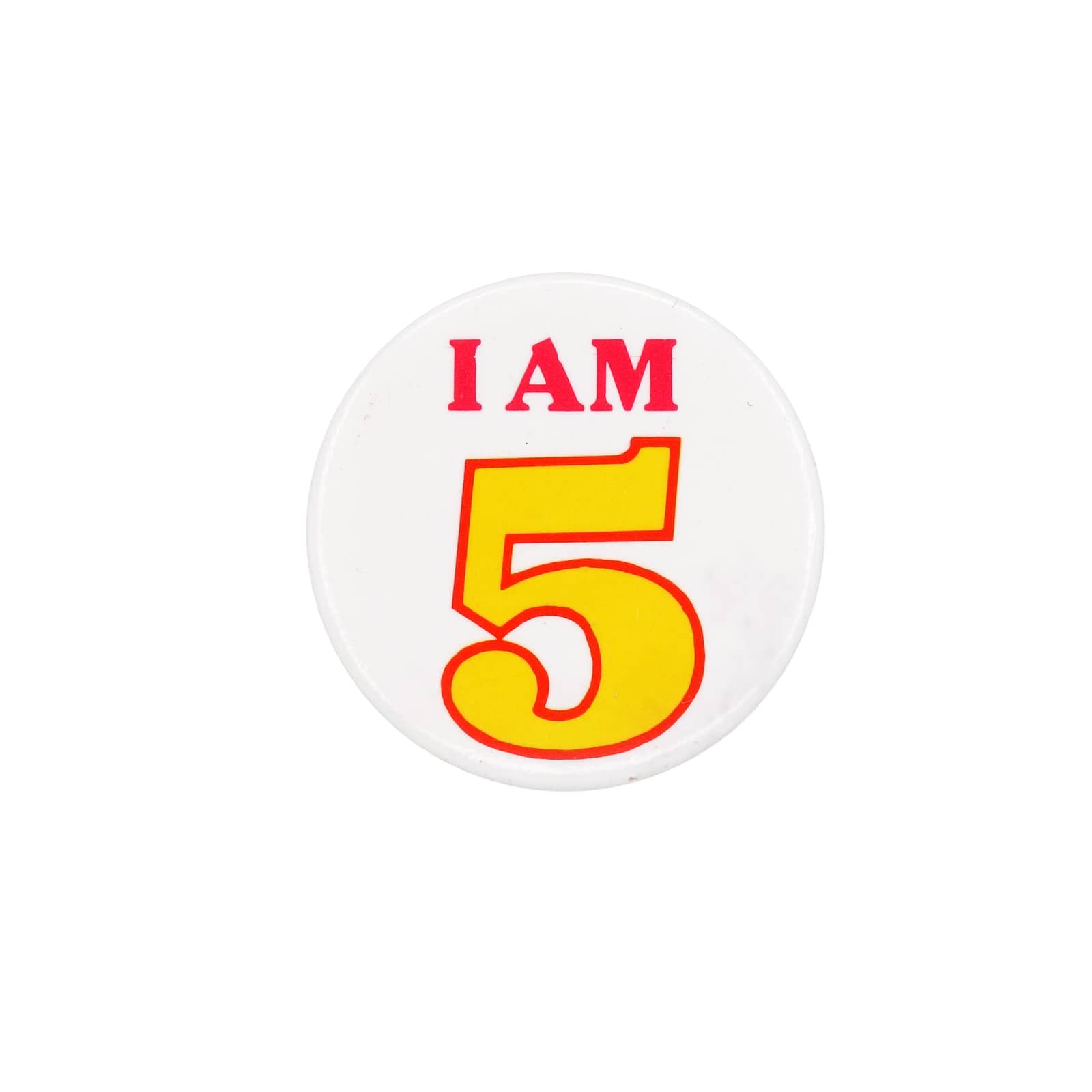 I AM 5 缶バッジ バッチ 5歳 誕生日