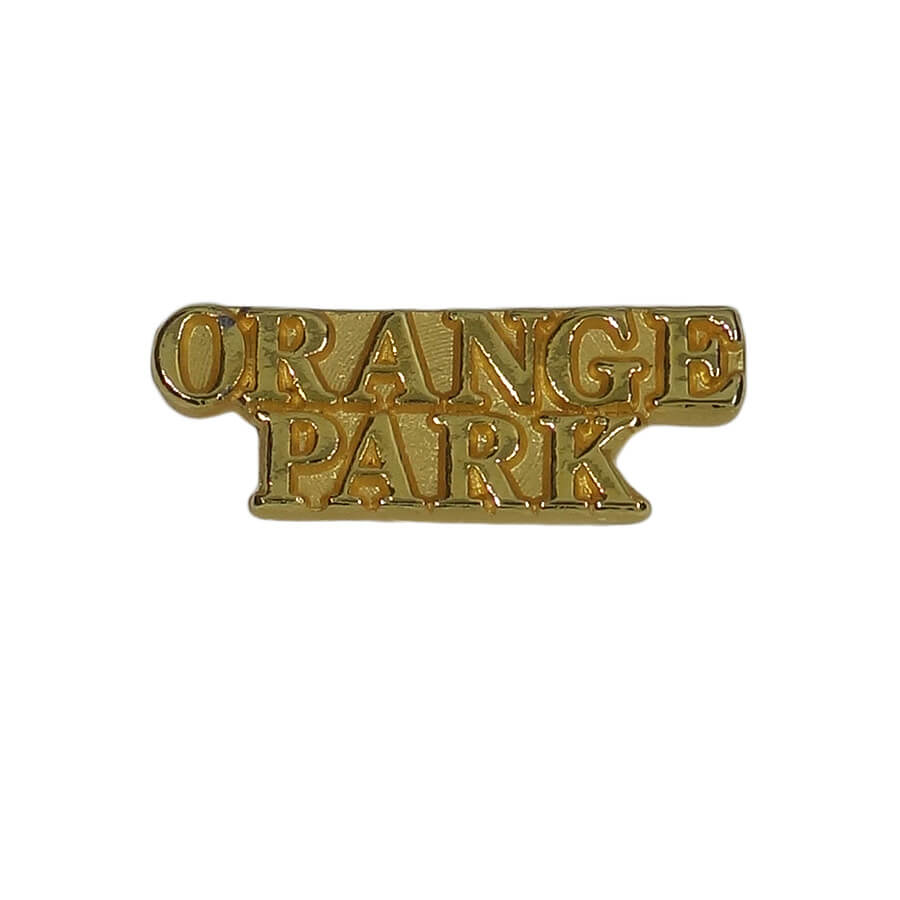 町名 ピンズ ORANGE PARK フロリダ州 金色 文字 留め具付き