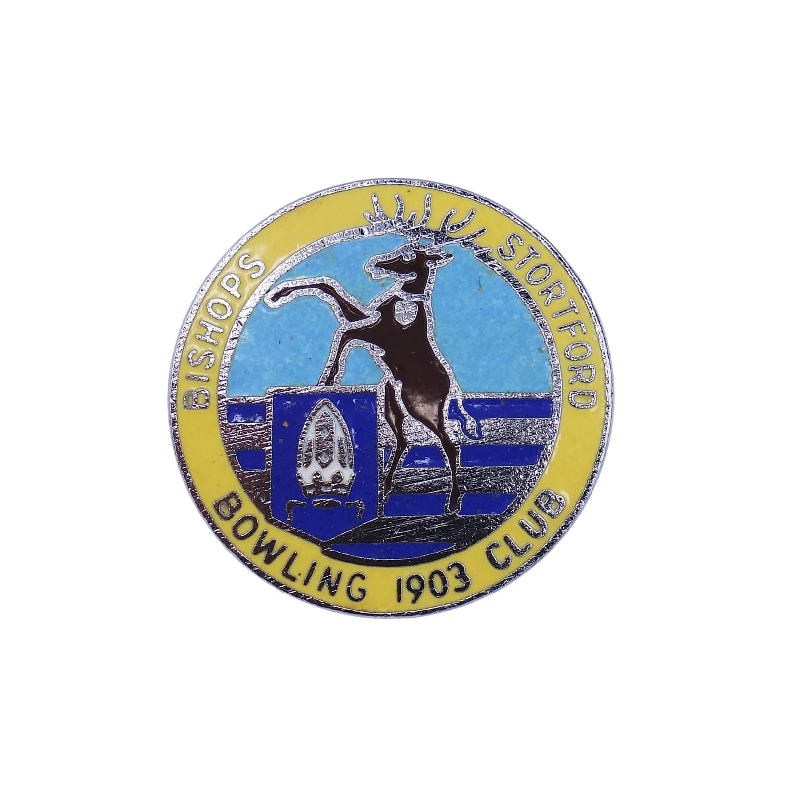 BISHOPS STORTFORD BOWLING CLUB ピンバッジ 英国 ローンボウルズクラブ