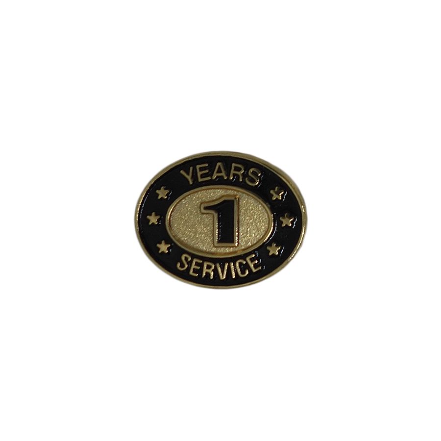 1 YEARS SERVICE ピンズ 留め具付き