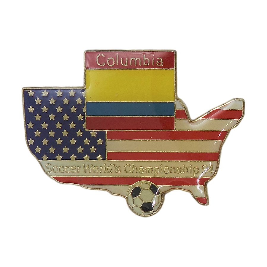 1994年 FIFA ワールドカップ アメリカ大会 ピンズ サッカー コロンビア 留め具付き