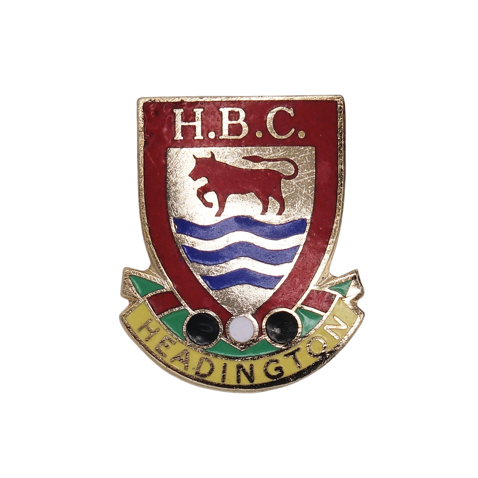 HEADINGTON BOWLS CLUB ピンバッジ バッチ 英国 ローンボウルズクラブ