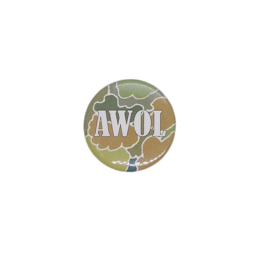 AWOL 缶バッジ バッチ 脱走兵 迷彩